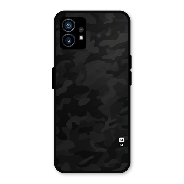 Black Camouflage Metal Back Case for Nothing Phone 1