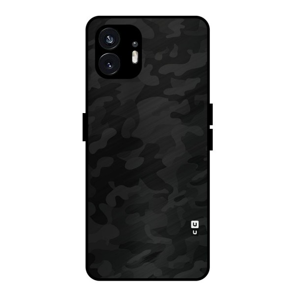 Black Camouflage Metal Back Case for Nothing Phone 2