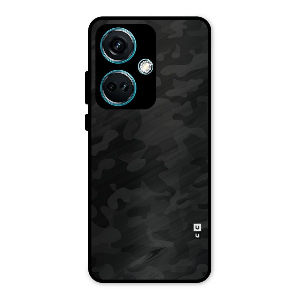 Black Camouflage Metal Back Case for OnePlus Nord CE 3 5G