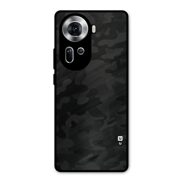 Black Camouflage Metal Back Case for Oppo Reno11 5G