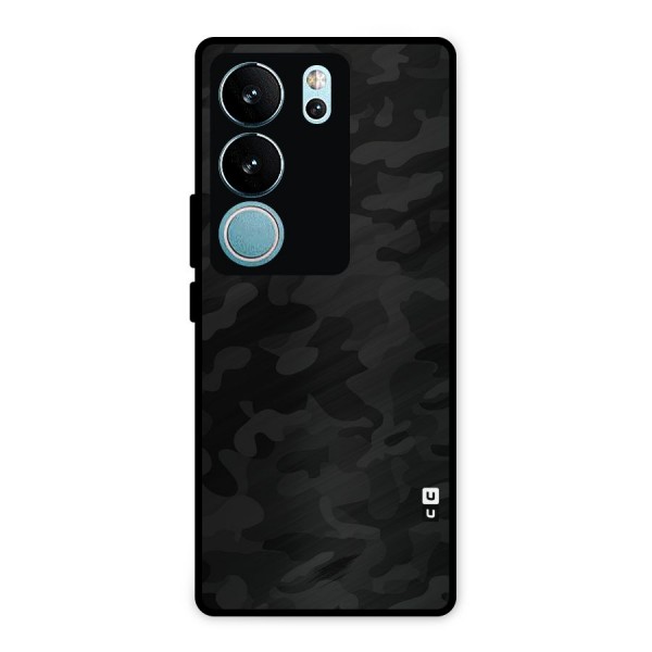 Black Camouflage Metal Back Case for Vivo V29 Pro