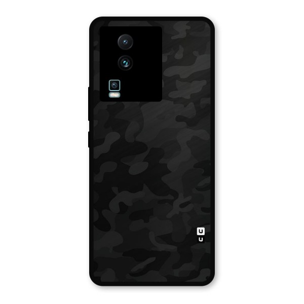 Black Camouflage Metal Back Case for iQOO Neo 7