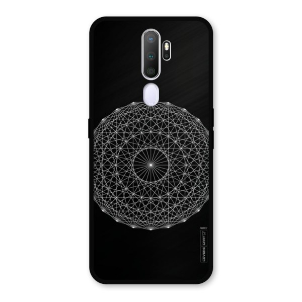 Black Clipart Metal Back Case for Oppo A9 (2020)