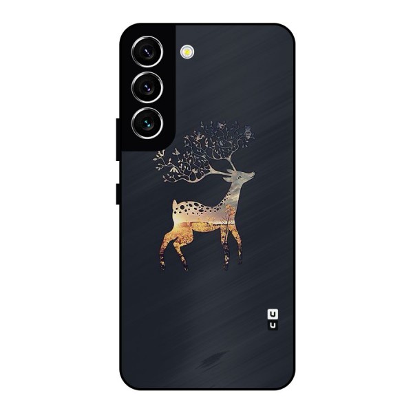 Black Deer Metal Back Case for Galaxy S22 5G