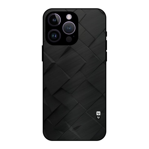 Black Elegant Design Metal Back Case for iPhone 14 Pro Max