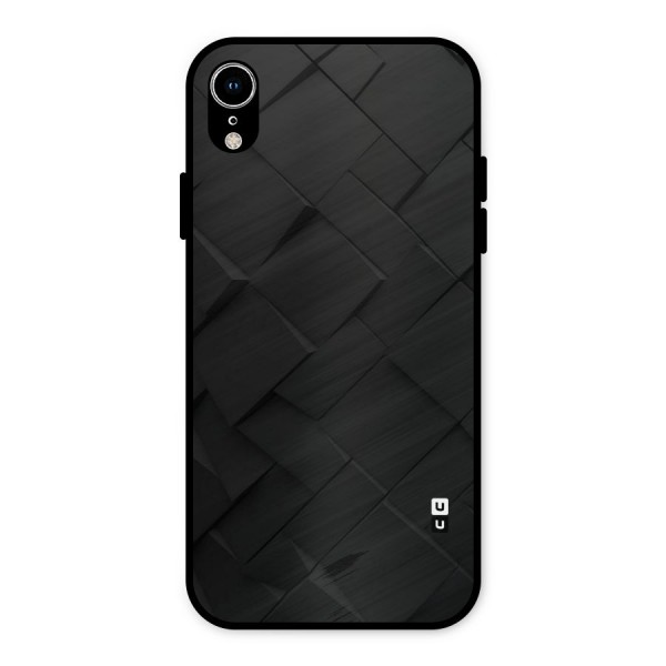 Black Elegant Design Metal Back Case for iPhone XR
