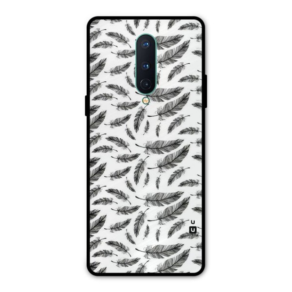Black Feather Metal Back Case for OnePlus 8