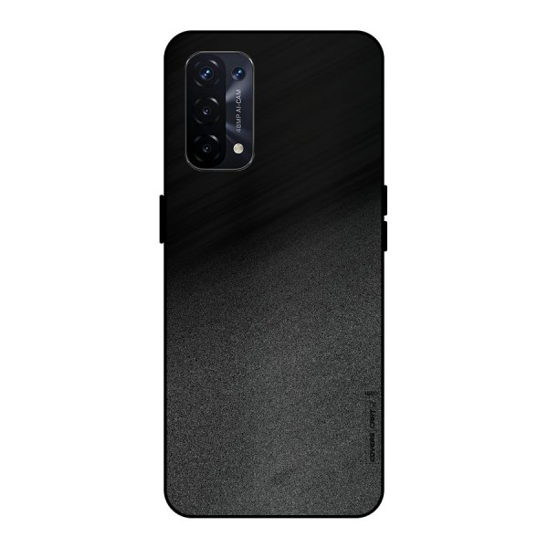 Black Grey Noise Fusion Metal Back Case for Oppo A74 5G