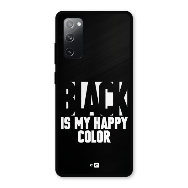 Black My Happy Color Metal Back Case for Galaxy S20 FE