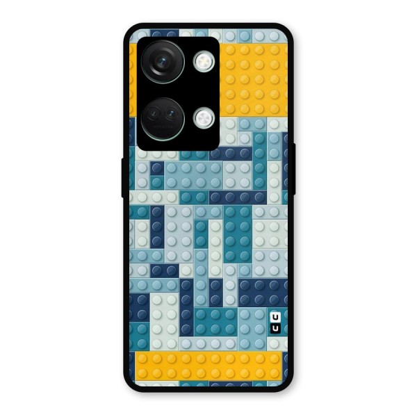 Blocks Blues Metal Back Case for OnePlus Nord 3