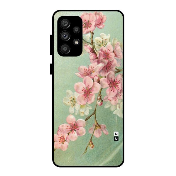 Blossom Cherry Design Metal Back Case for Galaxy A73 5G