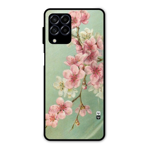 Blossom Cherry Design Metal Back Case for Galaxy M53 5G