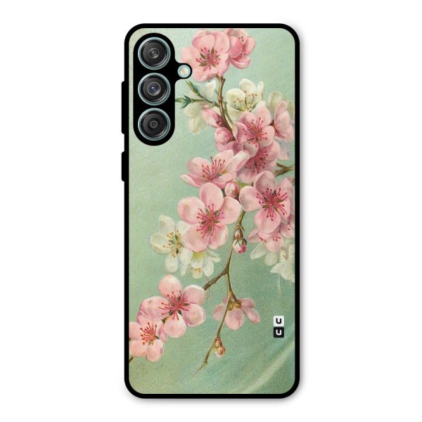 Blossom Cherry Design Metal Back Case for Galaxy M55 5G