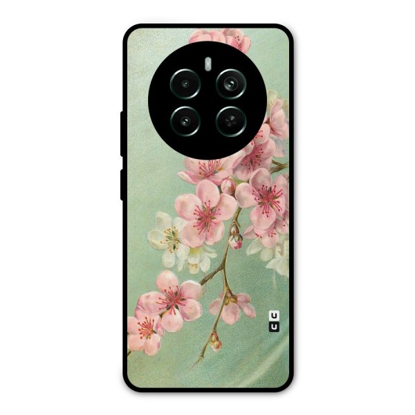 Blossom Cherry Design Metal Back Case for Realme 12 Plus