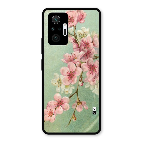 Blossom Cherry Design Metal Back Case for Redmi Note 10 Pro