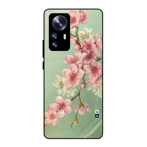 Blossom Cherry Design Metal Back Case for Xiaomi 12 Pro