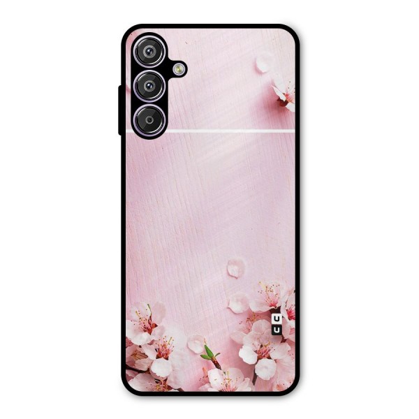 Blossom Frame Pink Metal Back Case for Galaxy M15