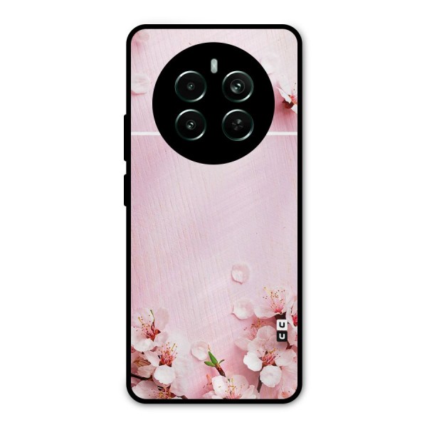Blossom Frame Pink Metal Back Case for Realme 12 Plus
