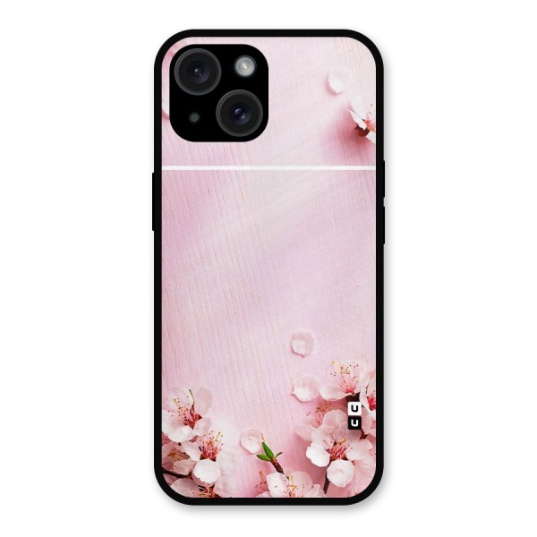 Blossom Frame Pink Metal Back Case for iPhone 15