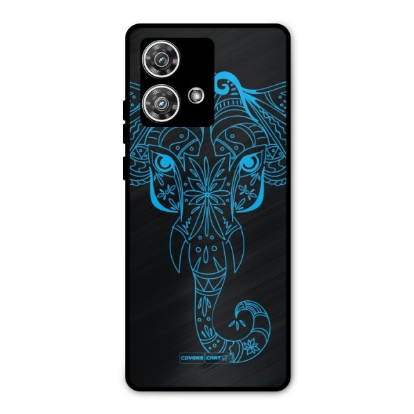 Blue Elephant Ethnic Metal Back Case for Motorola Edge 40 Neo