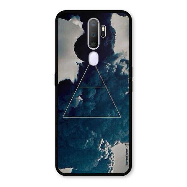 Blue Hue Smoke Metal Back Case for Oppo A9 (2020)