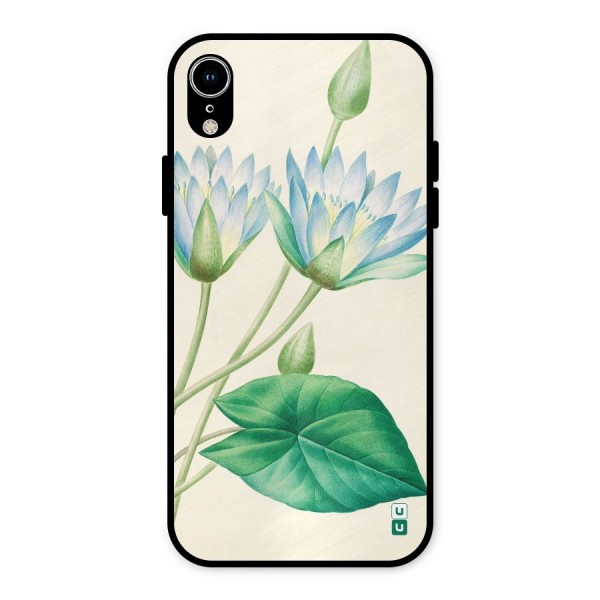 Blue Lotus Metal Back Case for iPhone XR