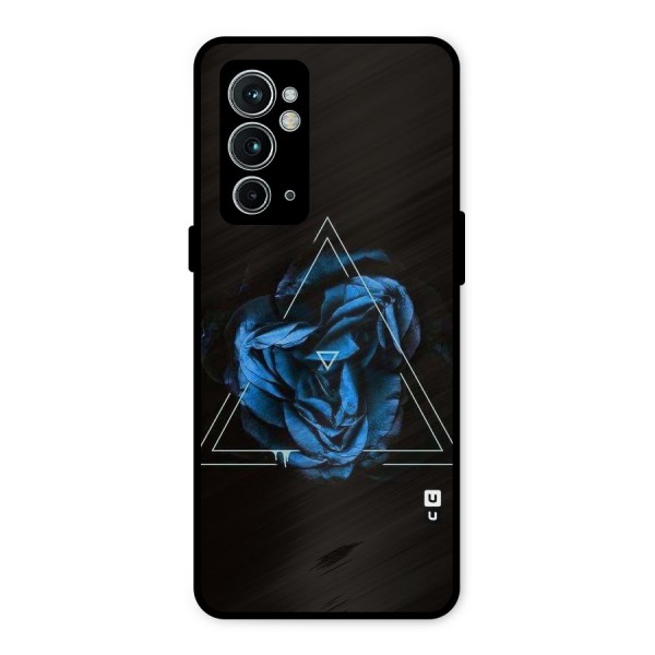 Blue Magic Triangle Metal Back Case for OnePlus 9RT 5G