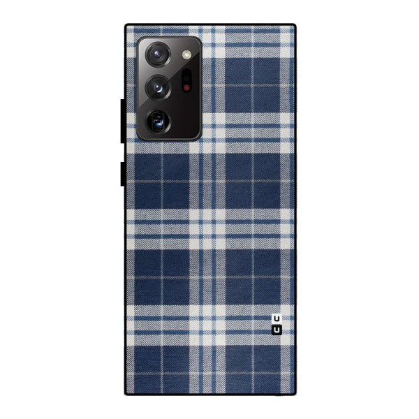 Blue White Check Metal Back Case for Galaxy Note 20 Ultra 5G