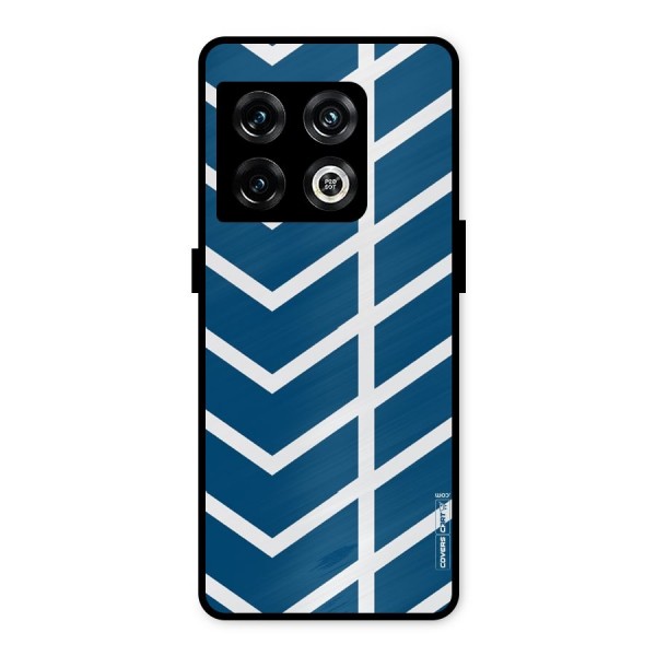 Blue White Pattern Metal Back Case for OnePlus 10 Pro 5G