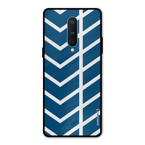 Blue White Pattern Metal Back Case for OnePlus 8