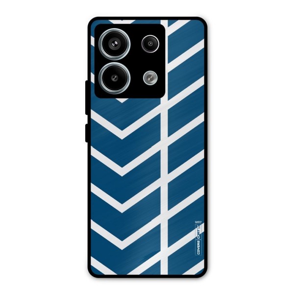 Blue White Pattern Metal Back Case for Redmi Note 13 Pro 5G