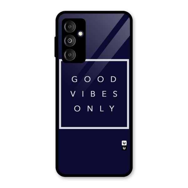 Blue White Vibes Glass Back Case for Galaxy M14 5G