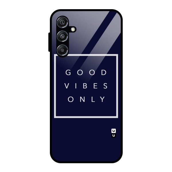 Blue White Vibes Glass Back Case for Galaxy M34 5G