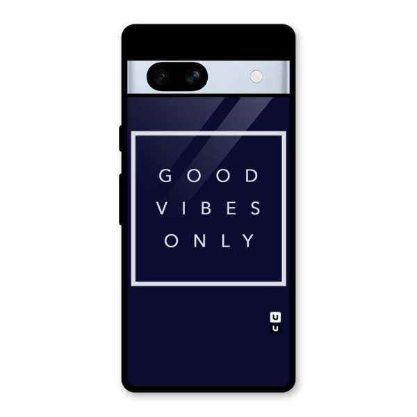 Blue White Vibes Glass Back Case for Google Pixel 7a