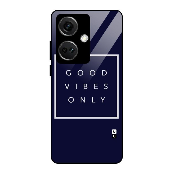 Blue White Vibes Glass Back Case for OnePlus Nord CE 3 5G