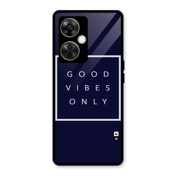 Blue White Vibes Glass Back Case for OnePlus Nord CE 3 Lite