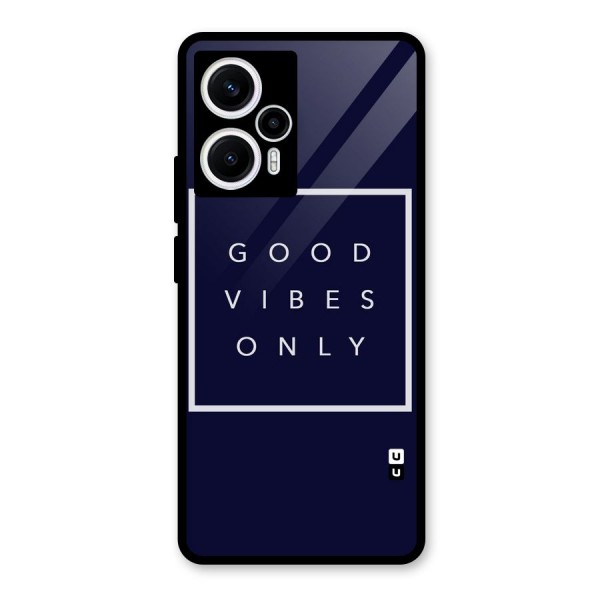 Blue White Vibes Glass Back Case for Poco F5