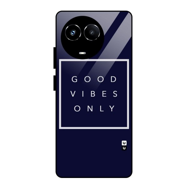 Blue White Vibes Glass Back Case for Realme 11X