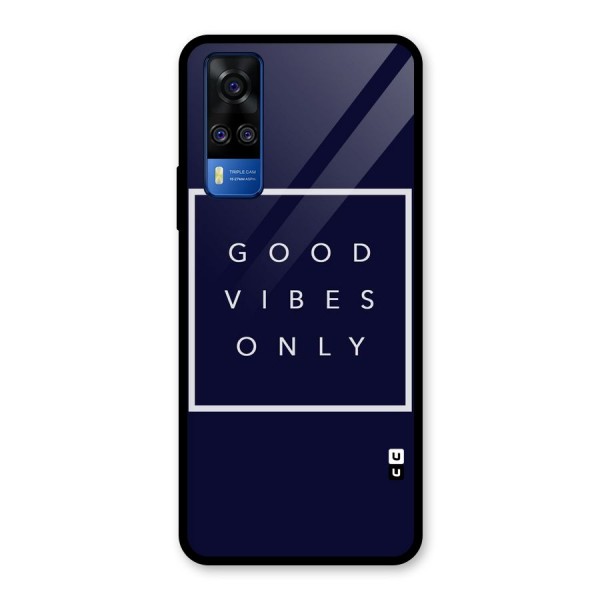 Blue White Vibes Glass Back Case for Vivo Y51