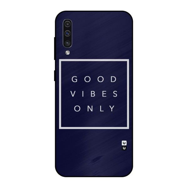 Blue White Vibes Metal Back Case for Galaxy A30s