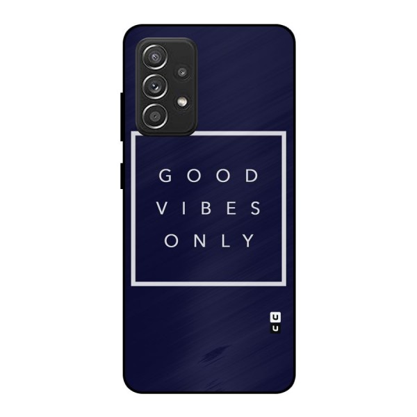 Blue White Vibes Metal Back Case for Galaxy A52