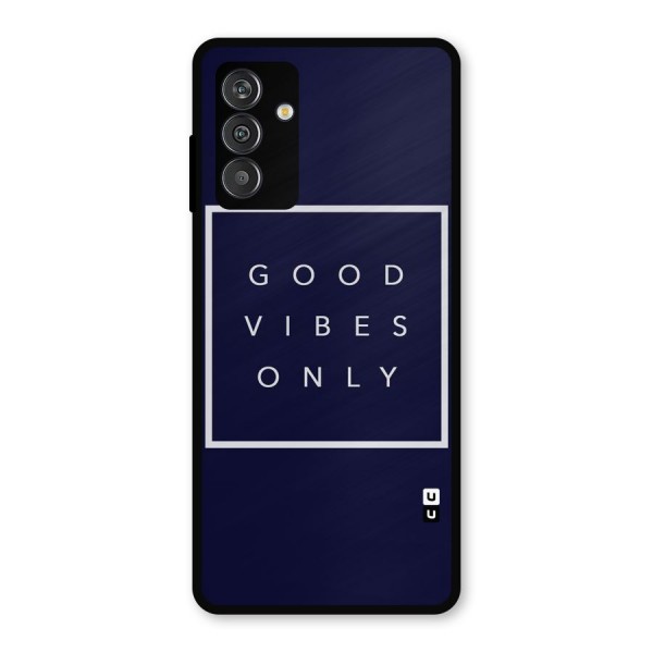 Blue White Vibes Metal Back Case for Galaxy F13