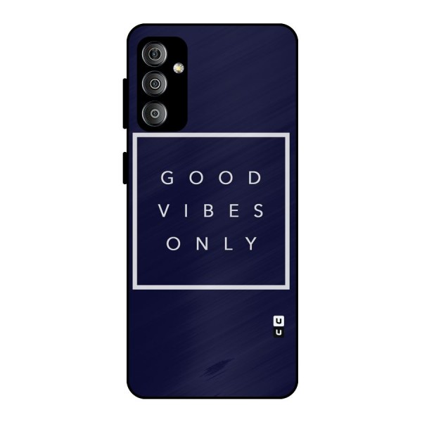 Blue White Vibes Metal Back Case for Galaxy F23