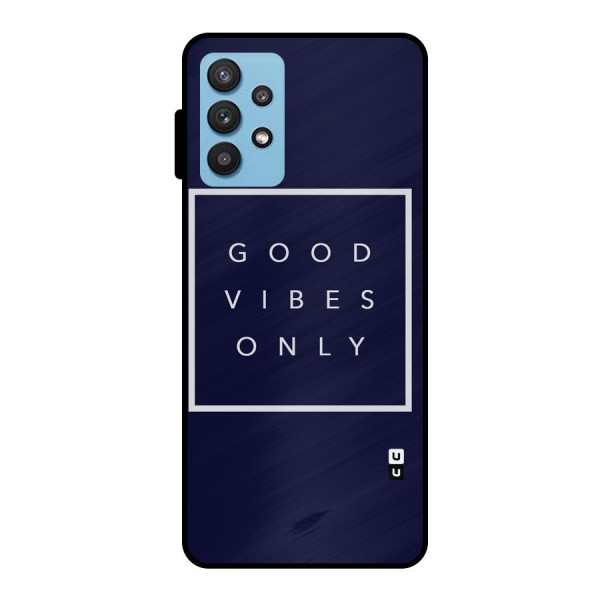 Blue White Vibes Metal Back Case for Galaxy M32 5G