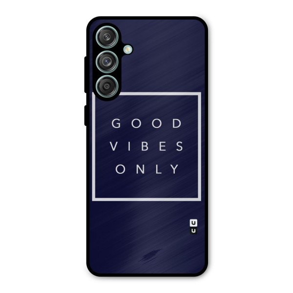 Blue White Vibes Metal Back Case for Galaxy M55 5G