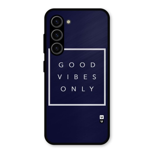 Blue White Vibes Metal Back Case for Galaxy S23