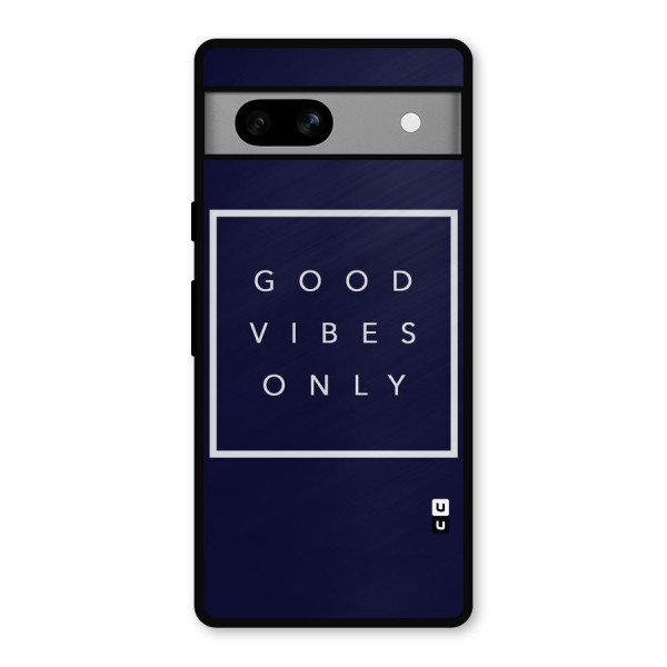 Blue White Vibes Metal Back Case for Google Pixel 7a