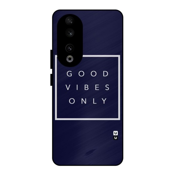 Blue White Vibes Metal Back Case for Honor 90