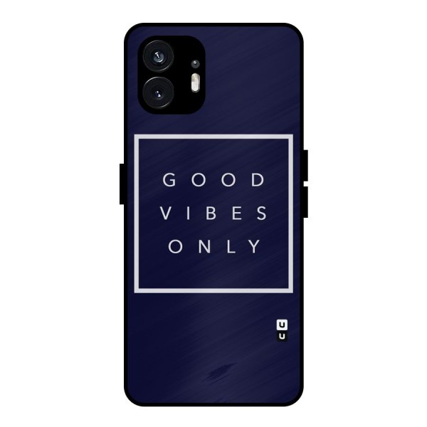 Blue White Vibes Metal Back Case for Nothing Phone 2