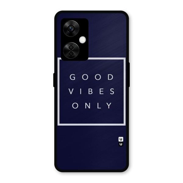 Blue White Vibes Metal Back Case for OnePlus Nord CE 3 Lite